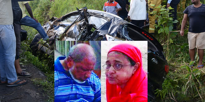 Abdool Hamid Jainoodeen et son épouse Amina