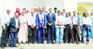 L’ambassadeur palestinien Hazem M. Shabat aux côtés du Pr. Anwar Hussein Subratty et des invités
