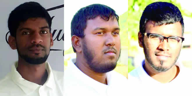 Abdoolah Mungal, Riyad Peertum et Umar Dowlut